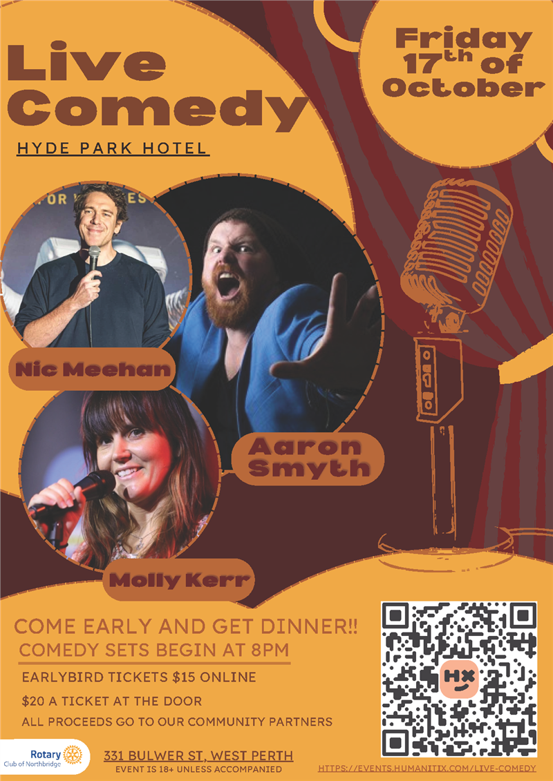 Live Comedy Fundraiser  Hyde Park Hotel